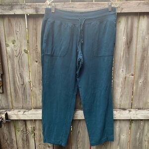 Athletic Works teal sweat pants sz. L petite